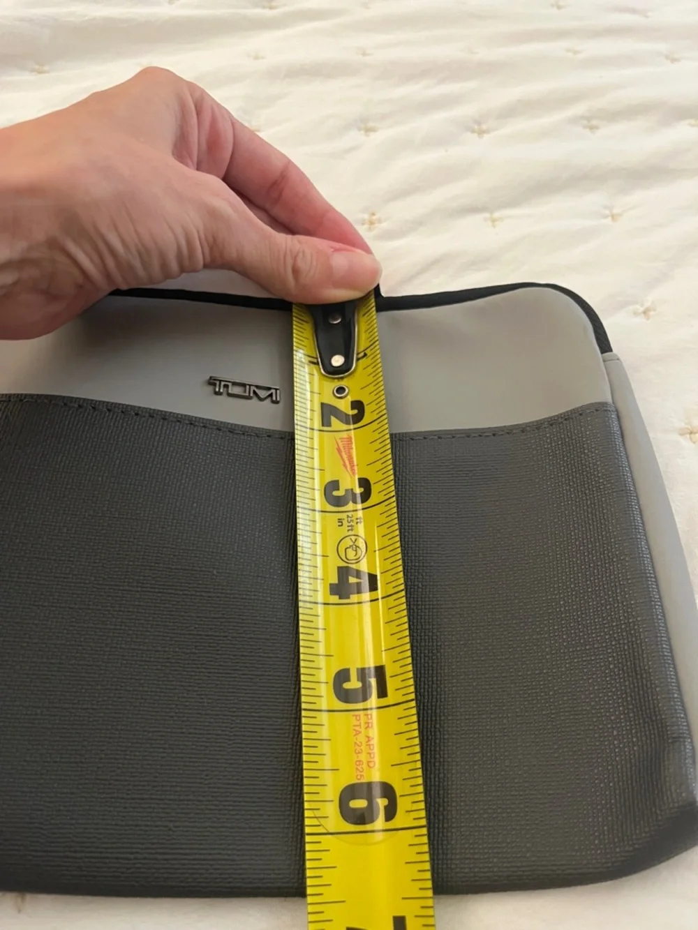 Tumi Gray and Black Two-Tone Toiletry Pouch